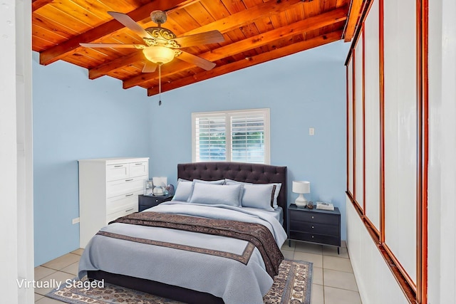 263 Azalea St, Tavernier, FL 33070 - bedroom featuring wood ceiling and light tile patterned floors