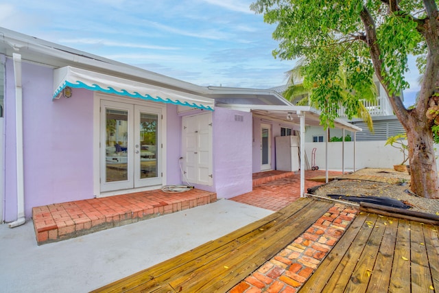 263 Azalea St, Tavernier, FL 33070 - wooden deck with french doors