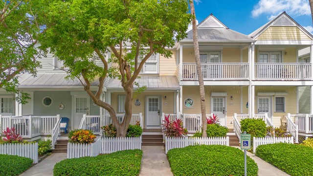 view of property with a porch