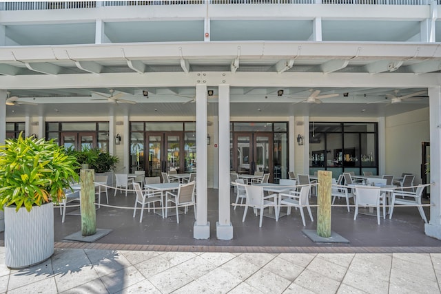 view of patio with french doors