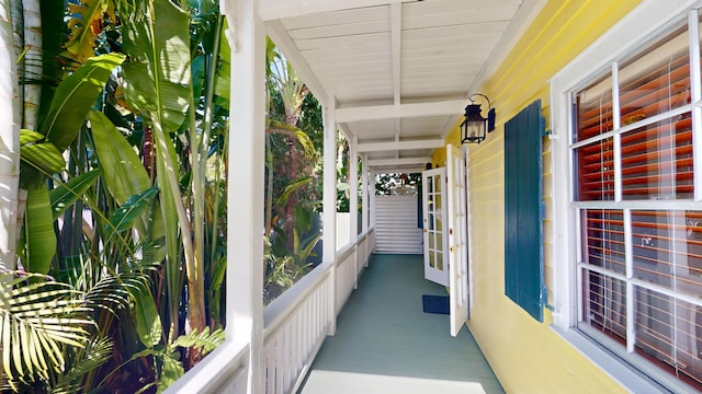 exterior space featuring covered porch