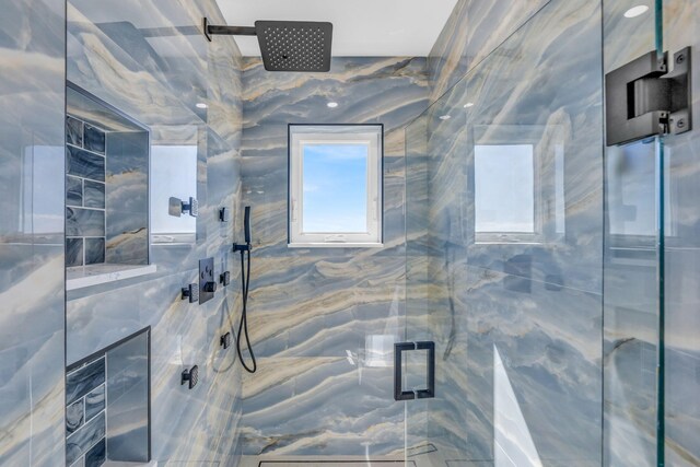 bathroom with walk in shower