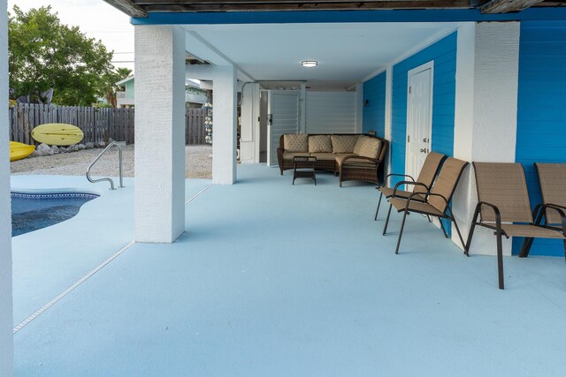 view of patio / terrace featuring an outdoor living space