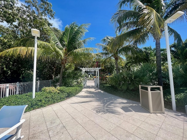 view of patio / terrace with a pergola