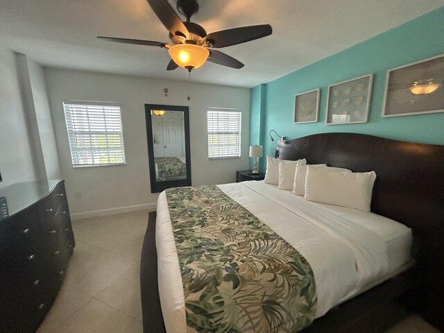 bedroom with ceiling fan