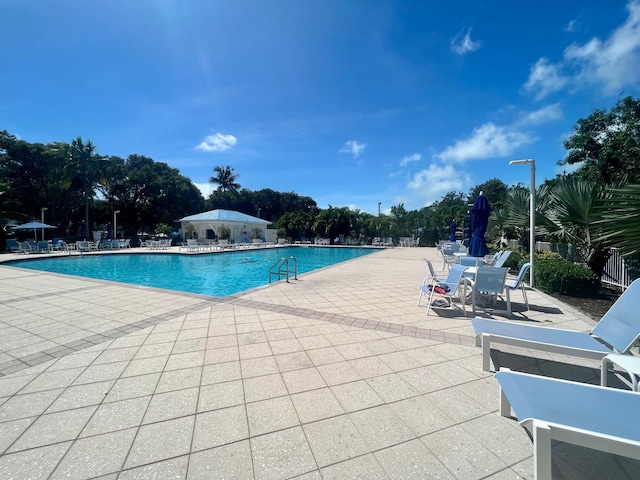 view of pool with a patio