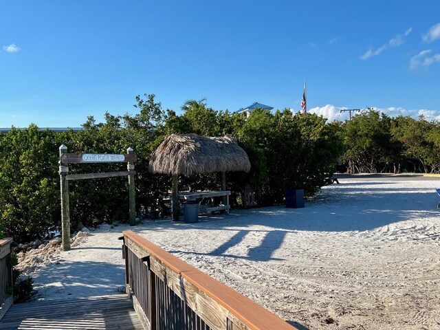 view of community with a gazebo