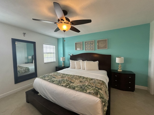 bedroom with ceiling fan