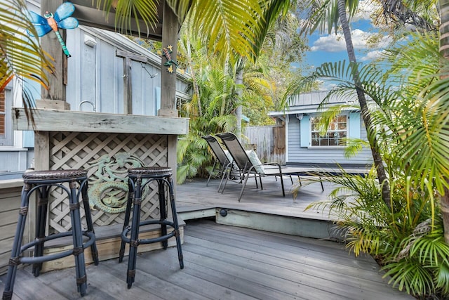 view of wooden deck