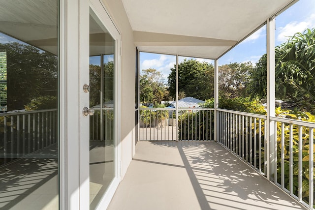 view of sunroom