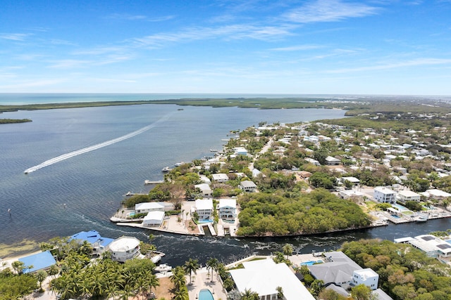 drone / aerial view of a large body of water