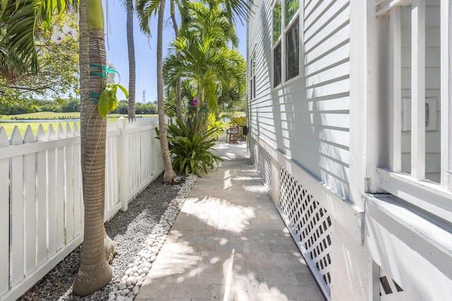 view of patio with fence