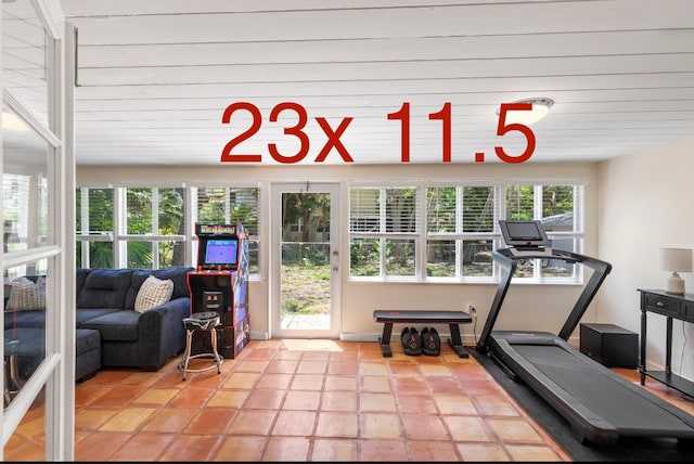 7563 Gulfstream Blvd, Marathon, FL 33050 - workout room featuring tile patterned flooring
