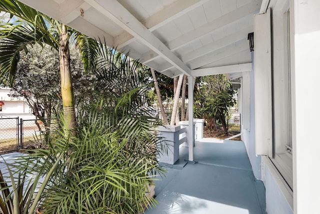 view of patio / terrace featuring covered porch