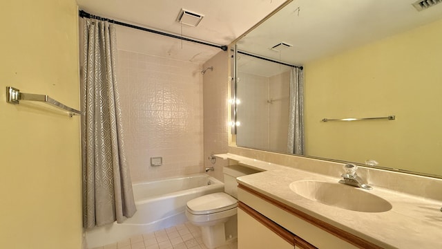 1800 Atlantic Blvd Unit C130, Key West, FL 33040 - bathroom with shower / bath combination with curtain, vanity, tile patterned flooring, and toilet