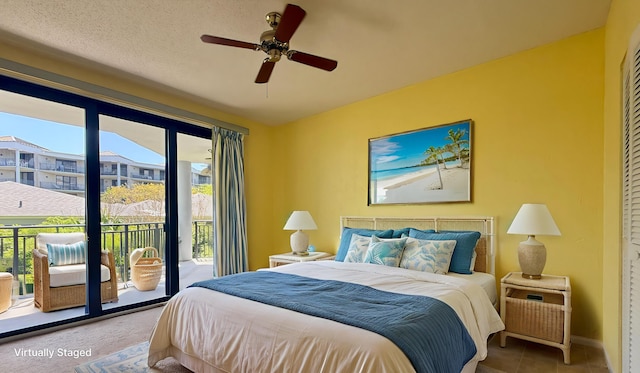1800 Atlantic Blvd Unit C130, Key West, FL 33040 - bedroom with access to exterior, multiple windows, baseboards, and tile patterned flooring