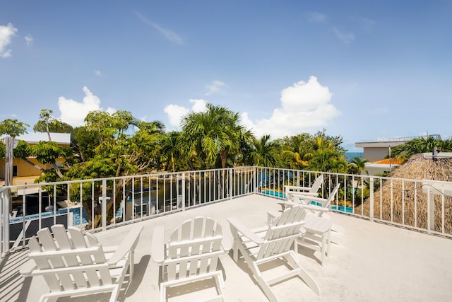 view of patio / terrace featuring a balcony