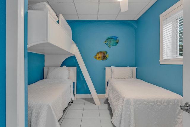 321 Calzada De Bougainville, Marathon, FL 33050 - bedroom with tile patterned flooring and a paneled ceiling