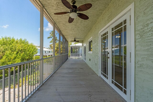 973 Gibraltar Rd, Key Largo, FL 33037 - balcony with ceiling fan