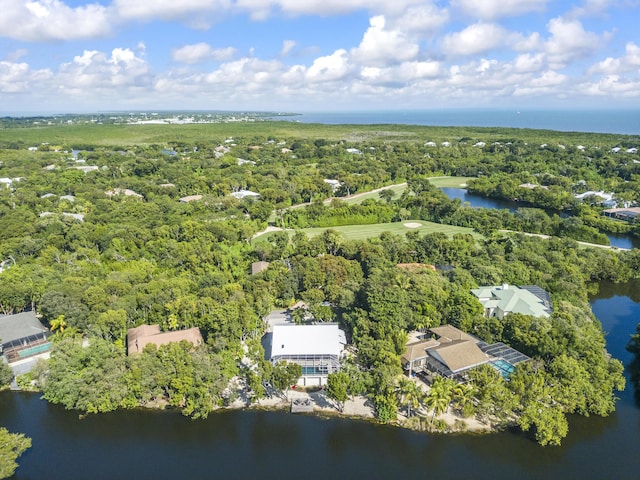 10 Mahogany Ln, Key Largo, FL 33037 - aerial view of property's location with a large body of water and a heavily wooded area