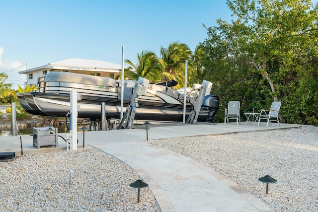 17346 Keystone Rd, Sugarloaf, FL 33042 - view of dock with boat lift