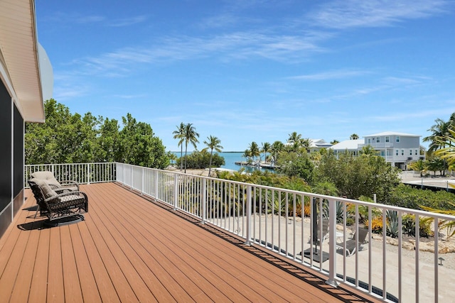 17346 Keystone Rd, Sugarloaf, FL 33042 - wooden terrace with a water view