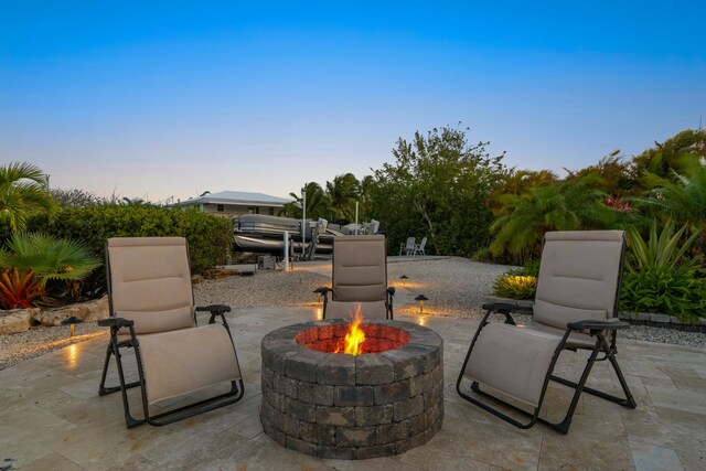17346 Keystone Rd, Sugarloaf, FL 33042 - view of patio / terrace featuring a fire pit