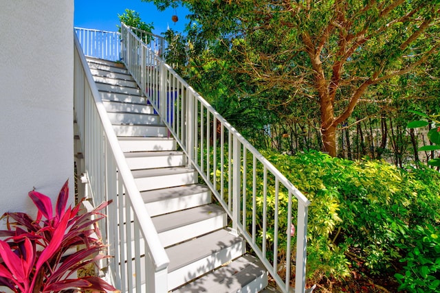 view of stairway