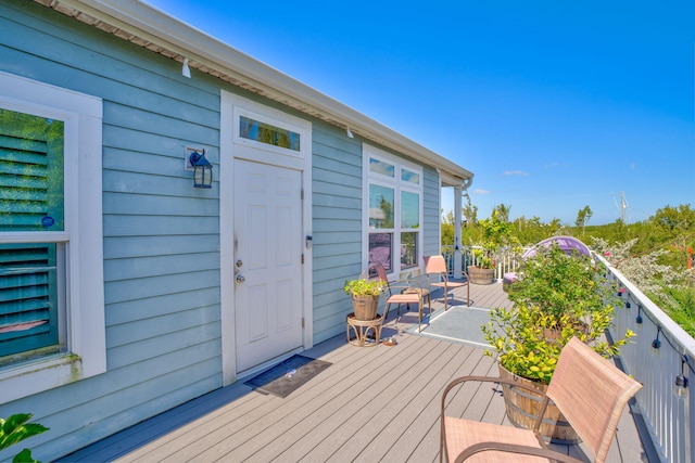 view of wooden deck