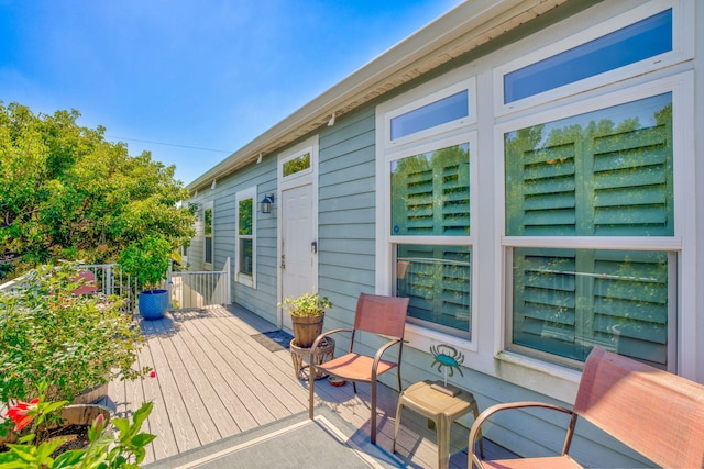 view of wooden deck