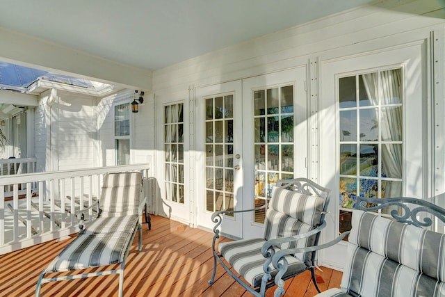 exterior space featuring french doors