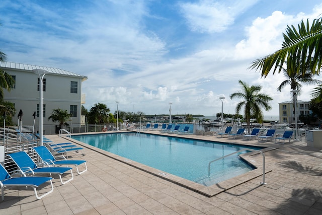 view of pool with a patio area