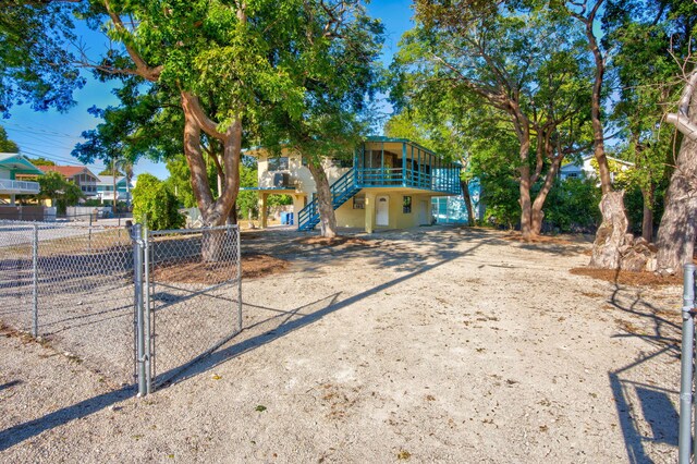 view of jungle gym with a sunroom