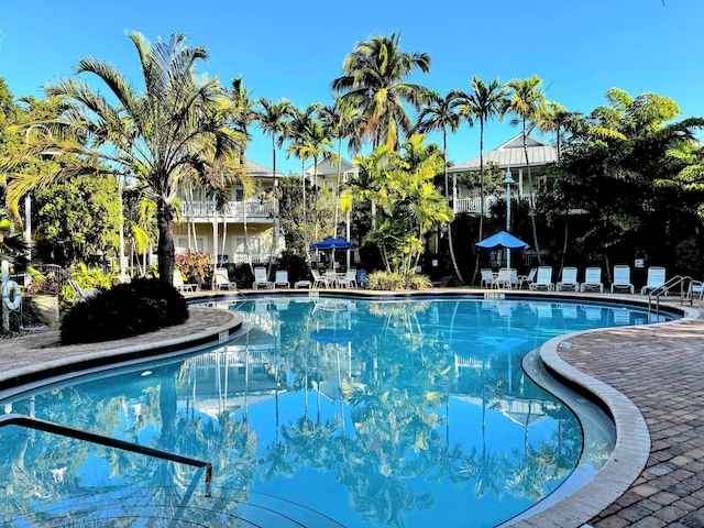 48 Merganser Ln, Key West, FL 33040 - community pool with a patio area
