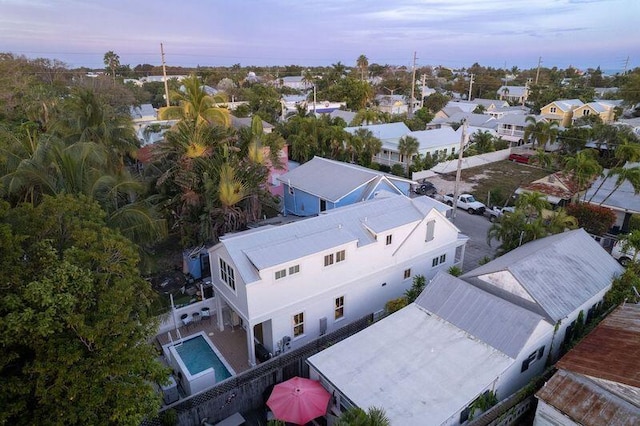 aerial view with a residential view