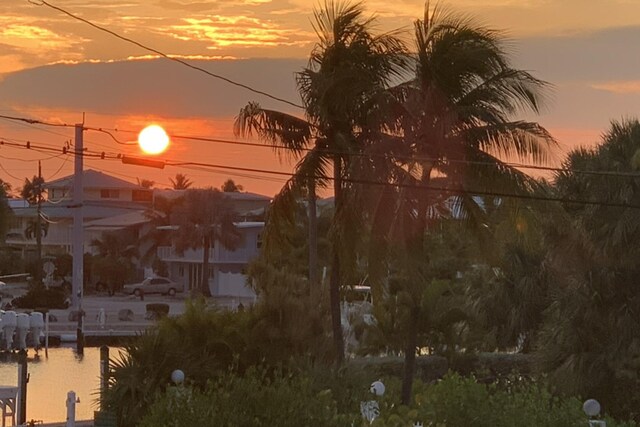 nature at dusk with a water view