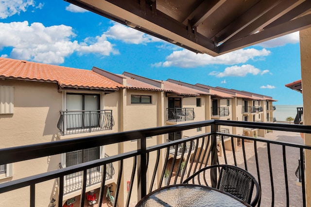 balcony featuring a residential view