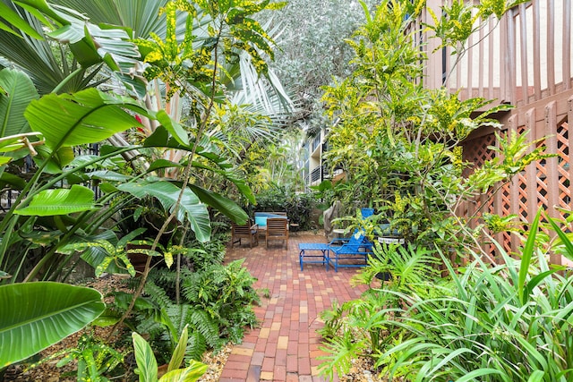 view of patio with fence