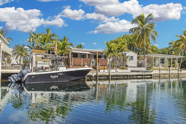 102 Sands Ln, Layton, FL 33001 - dock area with a water view