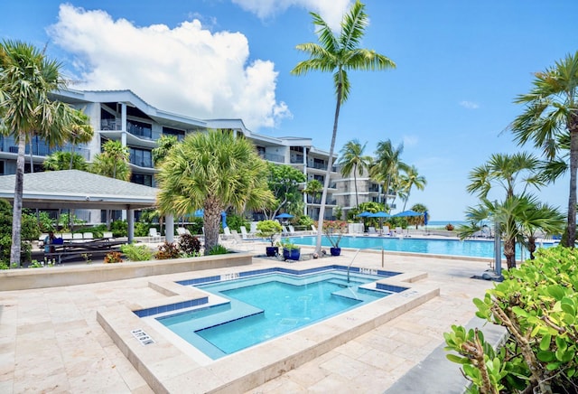 view of pool with a patio