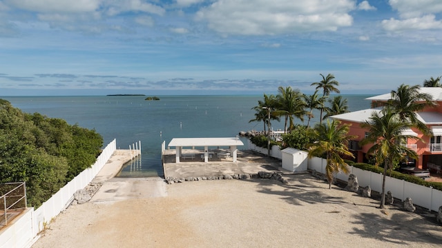 water view with a view of the beach