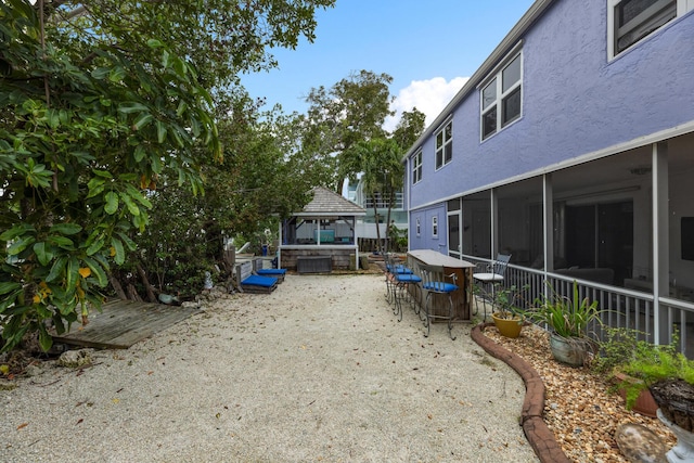 view of yard featuring a gazebo