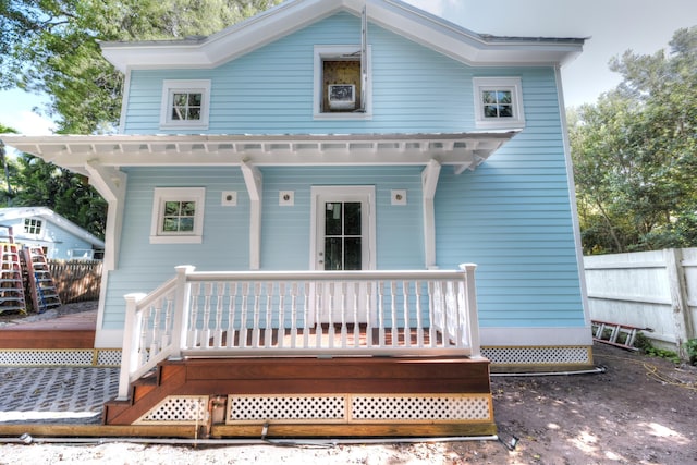 719 Bakers Ln, Key West, FL 33040 - view of front of house featuring a wooden deck