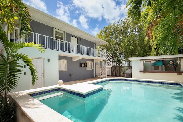 2525 Patterson Ave, Key West, FL 33040 - outdoor pool featuring stairway and a patio area