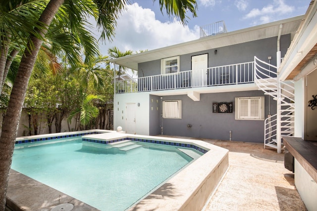 2525 Patterson Ave, Key West, FL 33040 - view of swimming pool with stairway, fence, and a patio area