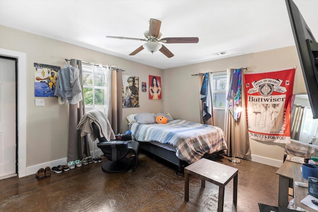 2525 Patterson Ave, Key West, FL 33040 - bedroom with baseboards and a ceiling fan