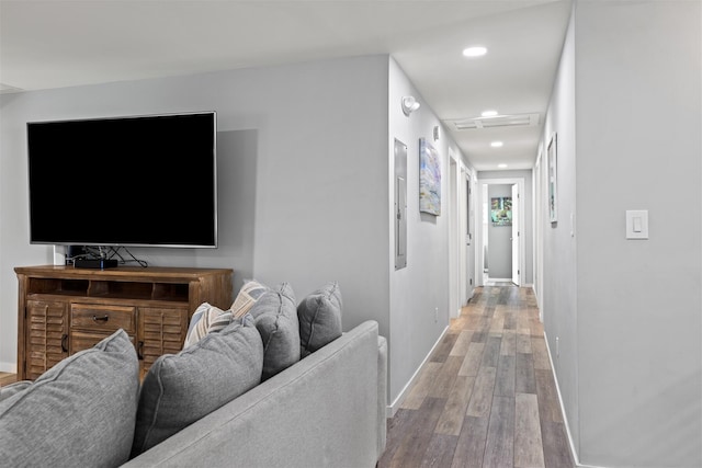 corridor featuring light hardwood / wood-style flooring