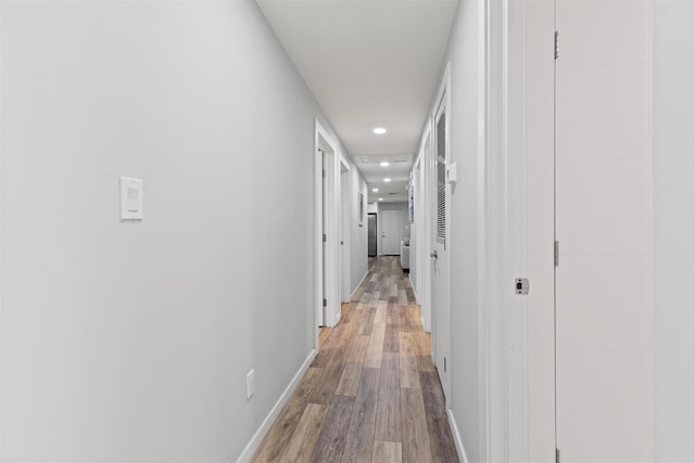 hall featuring hardwood / wood-style floors