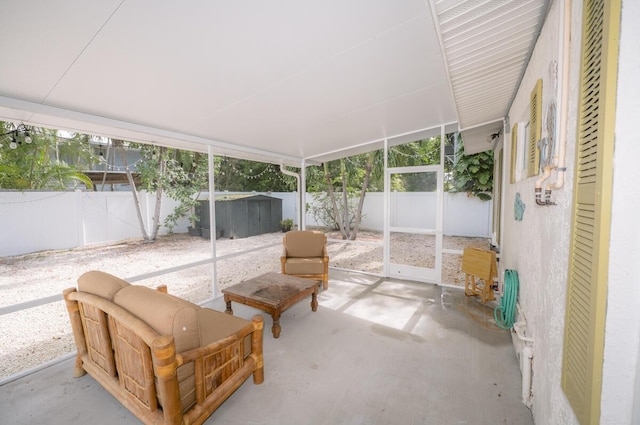 sunroom / solarium featuring a healthy amount of sunlight