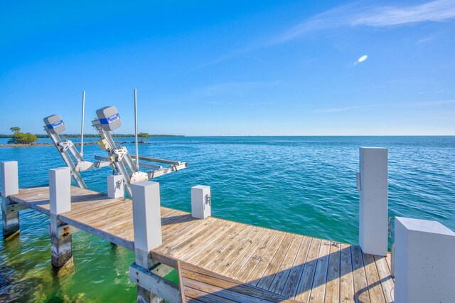33 Kyle Way, Marathon, FL 33050 - dock with a water view and boat lift